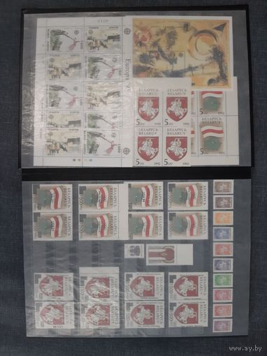 Беларусь-1992-2001 коллекция марок все (марки, бл., м/листы,буклеты), 2002-2022 годовой комплект, 2023 все(марки, лист и т.п.)