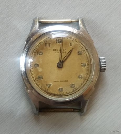 Часы мужские  наручные  "BELGOSA", 17JEWELS, ANTIMAGNETIC, 1940 года, /Швейцария/