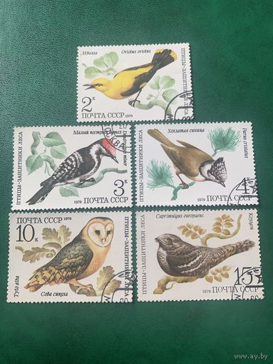 СССР 1979. Птицы защитники леса. Полная серия