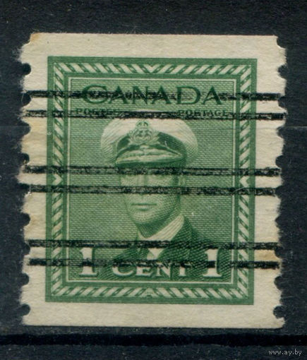Британские колонии - Канада - 1942/43г. - король Георг VI, б/п:8, 1 с - 1 марка - предварительное гашение [Mi 216 C]. #3-WB-94-KS-2
