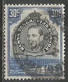 Кения Уганда и Танганьика. Король ГеоргVI. Мост. 1938г. Mi#62.