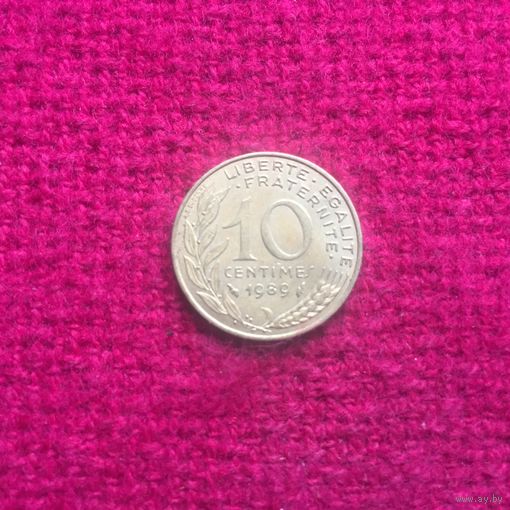 Франция 10 сантимов 1989 г.