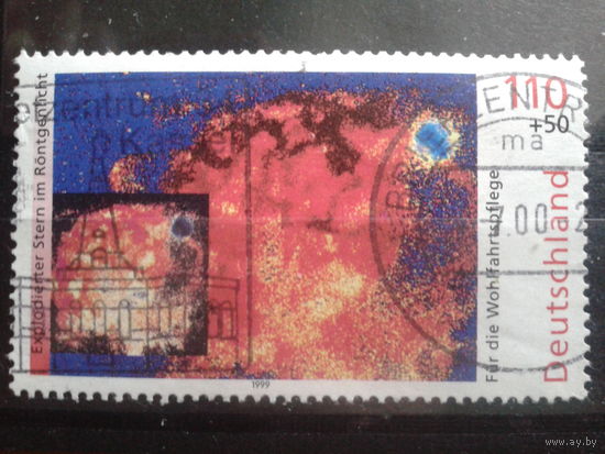 Германия 1999 Космос, рентгеновский снимок Михель-1,8 евро гаш.