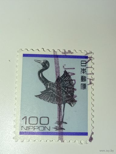 Япония 1953 год Изображен баклан, используемый для традиционной ловли рыбы.