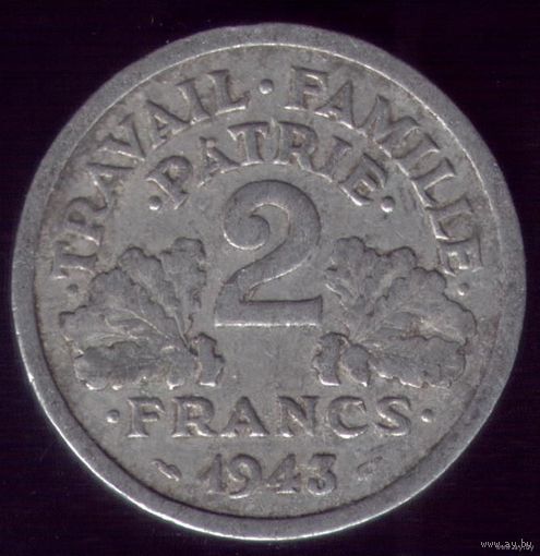 2 Франка 1943 год Франция