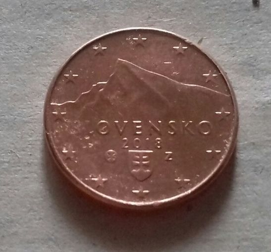 1 евроцент, Словакия 2018 г., AU