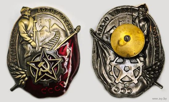 Копия Знак Бойцу ОКДВА ОСОАВИАХИМ СССР