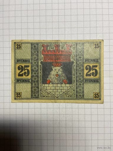 Нотгельд 25 пфеннигов 1921 год. -2712