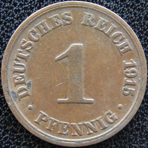 YS: Германия, Рейх, 1 пфенниг 1915A, KM# 10 (1)