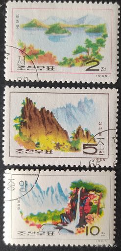 КНДР 1965 , пейзаж, клей.