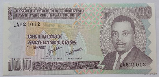 Бурунди 100 франков образца 2007