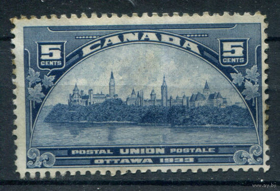 Канада - 1933г. - выставка ВПС - 1 марка - чистая, без клея с наклейкой [Mi 172]. #3-WB-66-KS-1