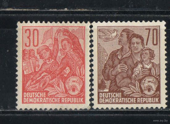 Германия ГДР 1959 Пятилетний план (VI) Стандарт #582B,585B*