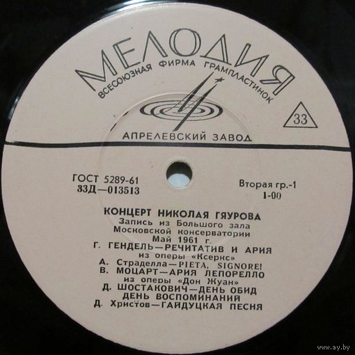 Концерт Николая Гяурова