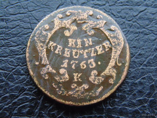 Австрия 1 крейцер 1763 года.  Мария Терезия.