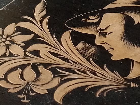 Панно плакетка Zakopane Польша 1920-1930 гг. дерево / резьба