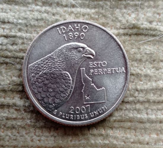 Werty71 США 1 квотер 25 центов 2007 Айдахо Птица
