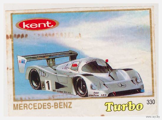 Вкладыш от жвачки Turbo kent