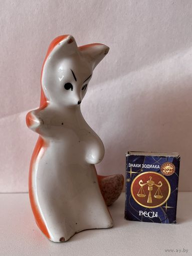 РЕДКАЯ! Фарфоровая статуэтка "Лисёнок" Городница.