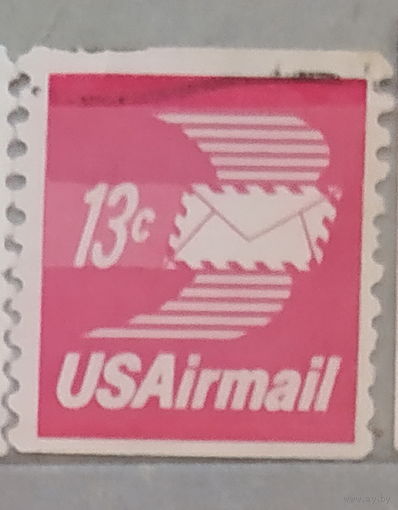 Авиация Авиапочта Крылатый Конверт Авиапочты США 1971-1973 год лот 4 РУЛОННАЯ БЕЗ БОКОВОЙ ПЕРФОРАЦИИ