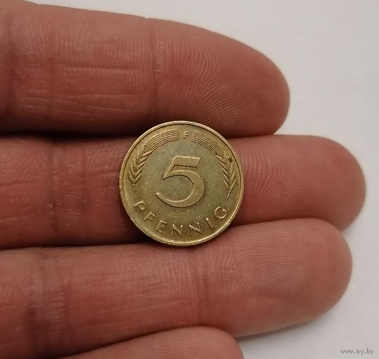 5 пфеннигов 1989г. (F). Германия.