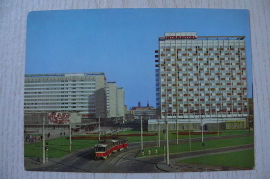 Германия. Дрезден; 1978, чистая (трамвай, гостиница).