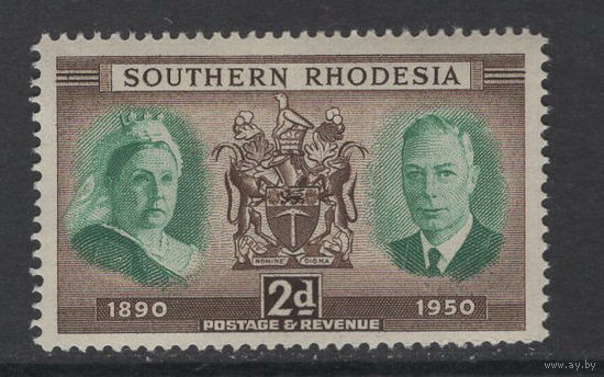 Южная Родезия 1950** Герб Британская династия монархов Королева Виктория Король Георг VI Mi#72