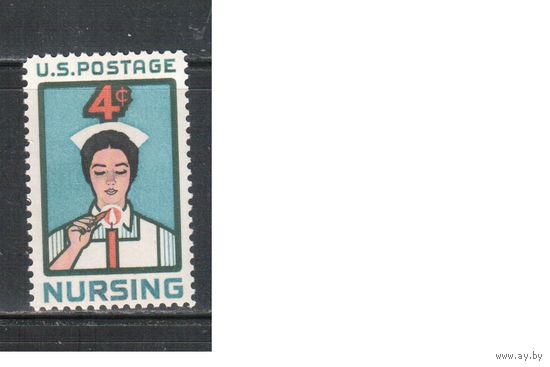 США-1961, (Мих.819),  *   ,  Медицина  (одиночка)