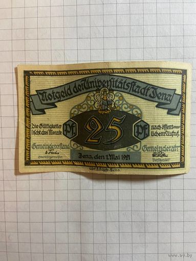 25 пфеннингов (нотгельды) г. Германия.