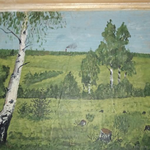 Картина соцреализм холст.40-50г.ХХвек. РАСПРОДАЖА КОЛЛЕКЦИИ.