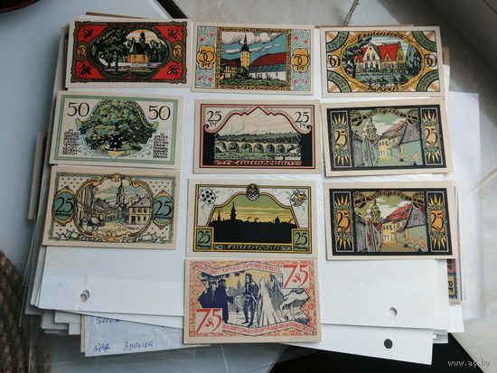 50 25  75 пфенниги 1921 Stammbach