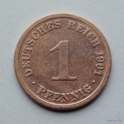 Германия 1 пфенниг, 1901 А