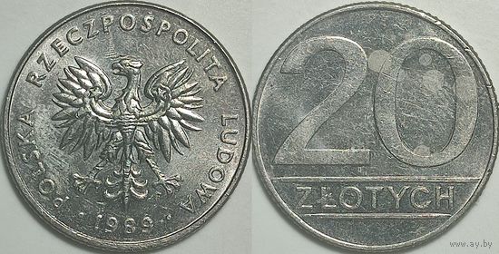 Польша 20 злотых, 1989 г. 01.003