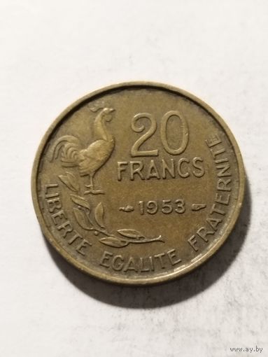 Франция 20 франков 1953