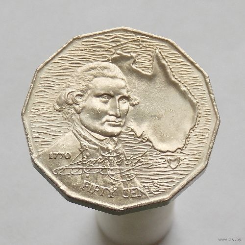 Австралия 50 центов 1970  200 лет австралийскому путешествию капитана Кука