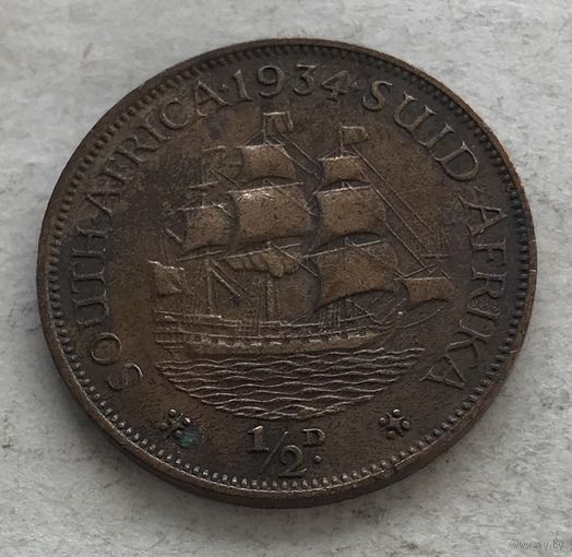 ЮАР 1/2 пенни 1934 Георг V - редкая!