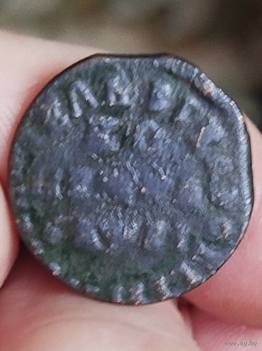 Распродажа - 1 копейка 1715г.,ПЕТР 1