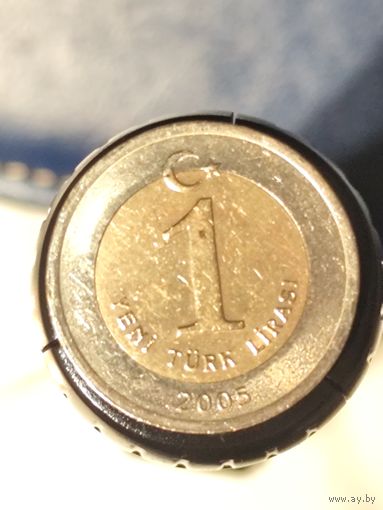 Турция 1 лира 2005 -3-