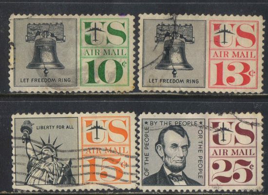 США Авиа 1959-60 Статуя Свободы, А.Линкольн, Колокол Свободы Стандарт #764II,778,781,782