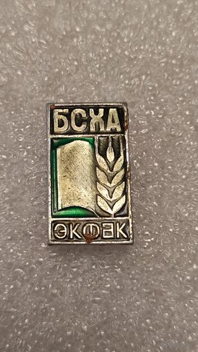 Значек знак БСХА ЭКФАК,200 лотов с 1 рубля!!!