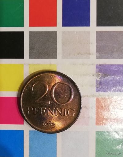 ГДР 20 пфеннигов 1983