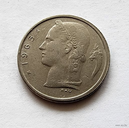 Бельгия 1 франк, 1965 Надпись на голландском - 'BELGIE'