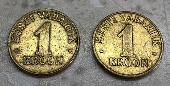 Эстония 1 крона: 2001, 2006