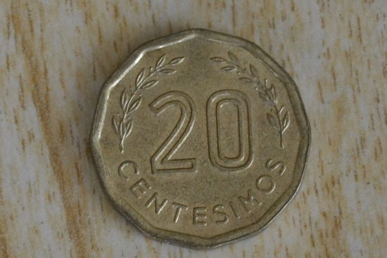 Уругвай 20 сентимо 1981 с 1 руб