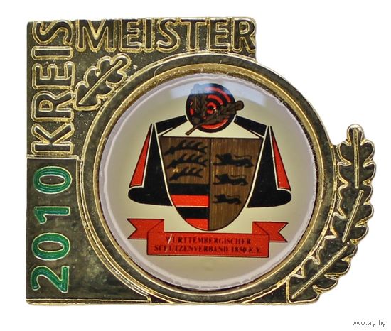 Германия. Знак KREISMEISTER 1-й степени Вюртембергского стрелкового Союза 2008 г.