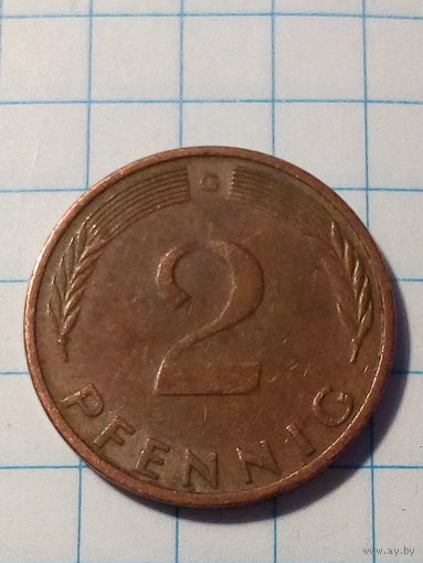 2 пфеннига Германия 1972 G