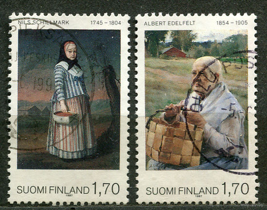 Живопись из музея в Хельсинки. Финляндия. 1987. Серия 2 марки