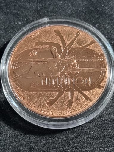 Франция 1.4 евро 2021 Олимпийские игры во Франции Плавание Unc