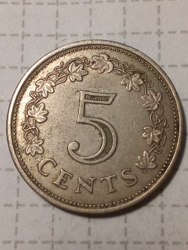 5 цента Мальта 1972 год