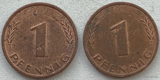 Германия 1 пфенниг 1978 г. G. Цена за 1 шт.